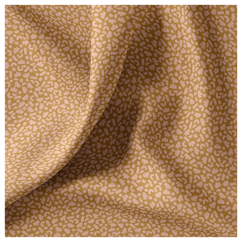 Printed Cotton TIBEANS Ochre / Pink
